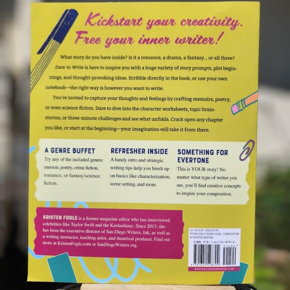 Dare to Write Creative Writing Prompts Book Notebook Journal Literature - Picture 3 of 11